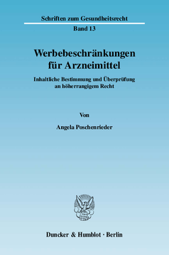 Werbebeschränkungen für Arzneimittel Werbebeschränkungen für Arzneimittel