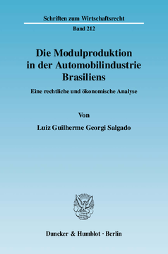 Die Modulproduktion in der Automobilindustrie Brasiliens Die Modulproduktion in der Automobilindustrie Brasiliens