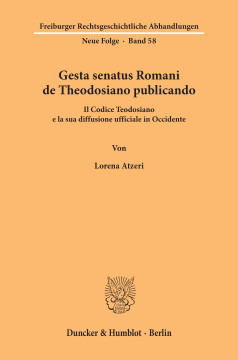 Gesta senatus Romani de Theodosiano publicando Gesta senatus Romani de Theodosiano publicando