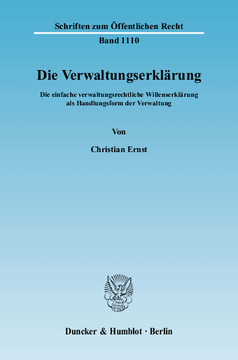 Die Verwaltungserklärung Die Verwaltungserklärung