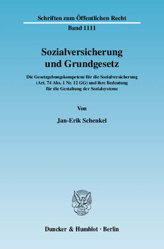 Sozialversicherung und Grundgesetz Sozialversicherung und Grundgesetz