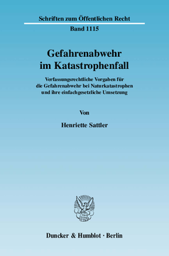 Gefahrenabwehr im Katastrophenfall Gefahrenabwehr im Katastrophenfall