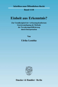Einheit aus Erkenntnis?
