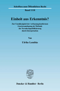 Einheit aus Erkenntnis? Einheit aus Erkenntnis?