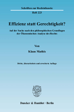 Effizienz statt Gerechtigkeit? Effizienz statt Gerechtigkeit?