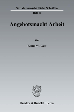 Angebotsmacht Arbeit Angebotsmacht Arbeit