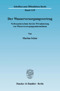 Der Wasserversorgungsvertrag