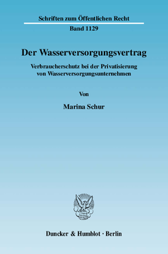 Der Wasserversorgungsvertrag Der Wasserversorgungsvertrag