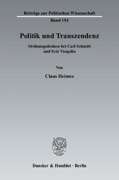 Politik und Transzendenz Politik und Transzendenz