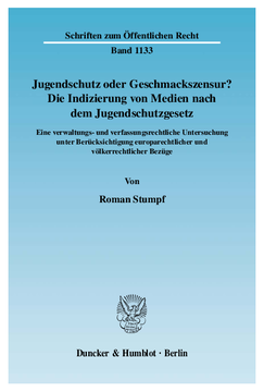 Jugendschutz oder Geschmackszensur? Jugendschutz oder Geschmackszensur?