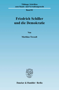 Friedrich Schiller und die Demokratie Friedrich Schiller und die Demokratie