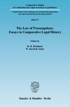 The Law of Presumptions: Essays in Comparative Legal History The Law of Presumptions: Essays in Comparative Legal History