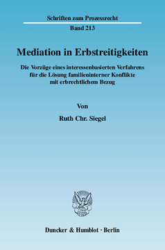 Mediation in Erbstreitigkeiten Mediation in Erbstreitigkeiten