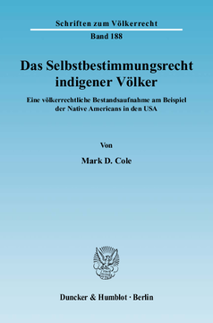 Das Selbstbestimmungsrecht indigener Völker Das Selbstbestimmungsrecht indigener Völker
