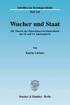Wucher und Staat Wucher und Staat