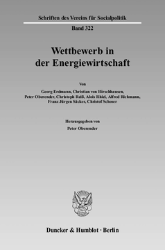 Wettbewerb in der Energiewirtschaft Wettbewerb in der Energiewirtschaft