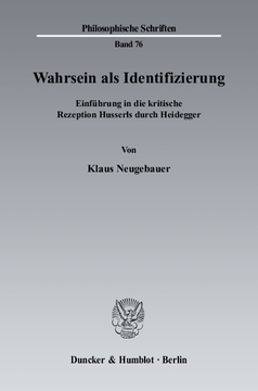 Wahrsein als Identifizierung Wahrsein als Identifizierung