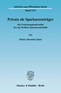 Private als Sparkassenträger