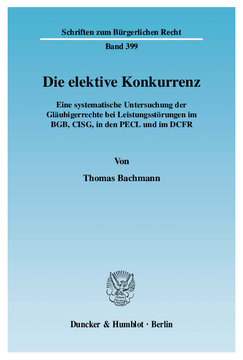Die elektive Konkurrenz Die elektive Konkurrenz