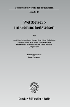 Wettbewerb im Gesundheitswesen Wettbewerb im Gesundheitswesen