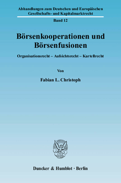 Börsenkooperationen und Börsenfusionen Börsenkooperationen und Börsenfusionen