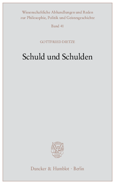 Schuld und Schulden Schuld und Schulden