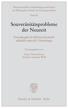 Souveränitätsprobleme der Neuzeit Souveränitätsprobleme der Neuzeit