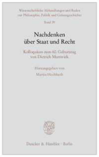 Nachdenken über Staat und Recht