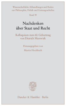 Nachdenken über Staat und Recht Nachdenken über Staat und Recht