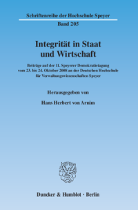 Integrität in Staat und Wirtschaft