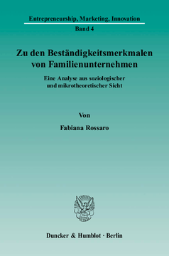 Zu den Beständigkeitsmerkmalen von Familienunternehmen Zu den Beständigkeitsmerkmalen von Familienunternehmen