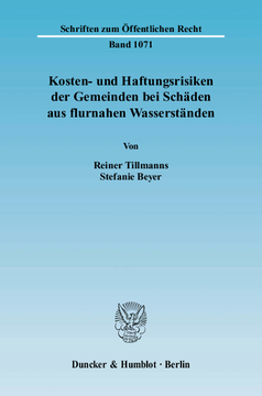 Kosten- und Haftungsrisiken der Gemeinden bei Schäden aus flurnahen Wasserständen Kosten- und Haftungsrisiken der Gemeinden bei Schäden aus flurnahen Wasserständen