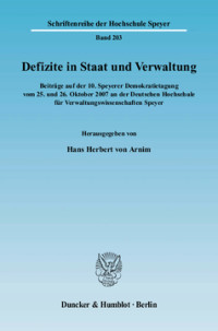 Defizite in Staat und Verwaltung