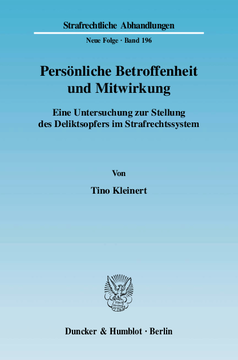 Persönliche Betroffenheit und Mitwirkung Persönliche Betroffenheit und Mitwirkung