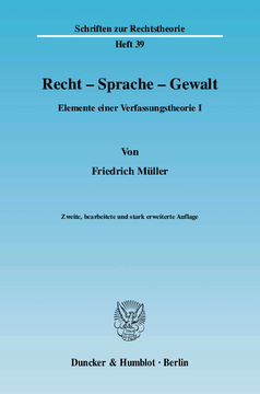 Recht - Sprache - Gewalt Recht - Sprache - Gewalt