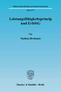 Leistungsfähigkeitsprinzip und ErbStG