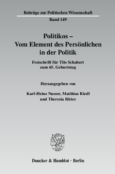 Politikos - Vom Element des Persönlichen in der Politik Politikos - Vom Element des Persönlichen in der Politik