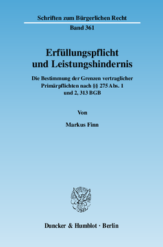 Erfüllungspflicht und Leistungshindernis Erfüllungspflicht und Leistungshindernis