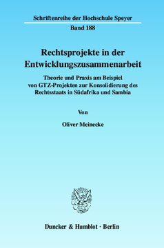 Rechtsprojekte in der Entwicklungszusammenarbeit Rechtsprojekte in der Entwicklungszusammenarbeit