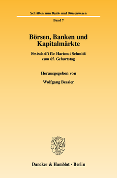 Börsen, Banken und Kapitalmärkte Börsen, Banken und Kapitalmärkte