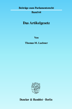 Das Artikelgesetz Das Artikelgesetz