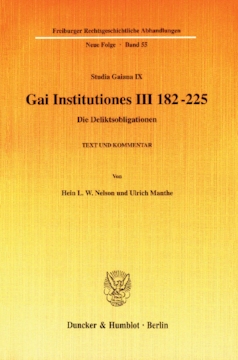 Gai Institutiones III 182 - 225 Gai Institutiones III 182 - 225