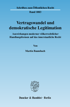 Vertragswandel und demokratische Legitimation Vertragswandel und demokratische Legitimation