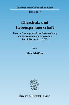 Eheschutz und Lebenspartnerschaft Eheschutz und Lebenspartnerschaft