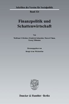 Finanzpolitik und Schattenwirtschaft Finanzpolitik und Schattenwirtschaft