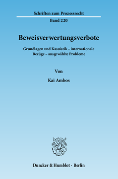 Beweisverwertungsverbote Beweisverwertungsverbote