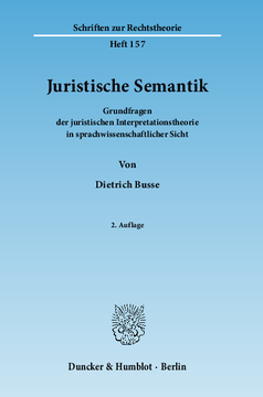 Juristische Semantik Juristische Semantik