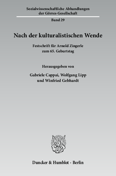 Nach der kulturalistischen Wende Nach der kulturalistischen Wende