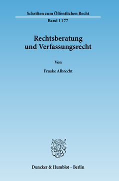 Rechtsberatung und Verfassungsrecht Rechtsberatung und Verfassungsrecht