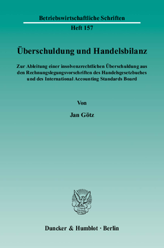 Überschuldung und Handelsbilanz Überschuldung und Handelsbilanz